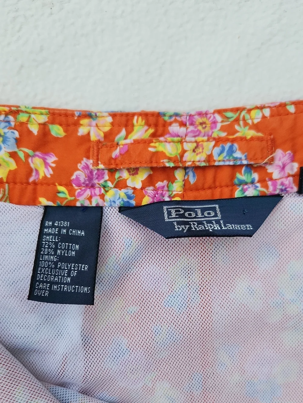 Polo Ralph Lauren Men’s Orange Floral Adjuster-Tab Shorts Size 30